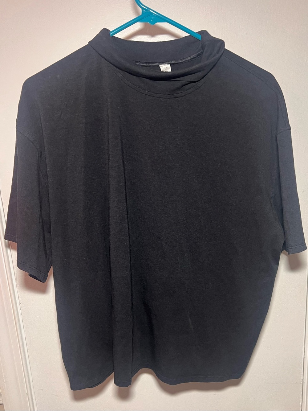 Lululemon Relaxed-Fit Cotton-Blend Turtleneck T-Shirt Black Size 12